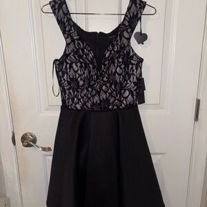 City Studio Black Lace Dress